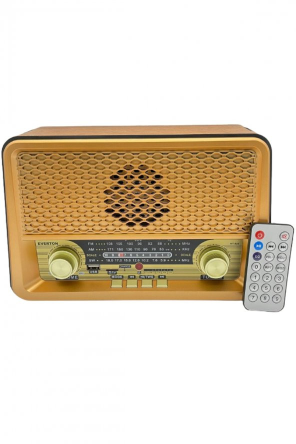 RT-826 Bluetooth-USB-SD-FM Şarjlı Nostaljik Radyo