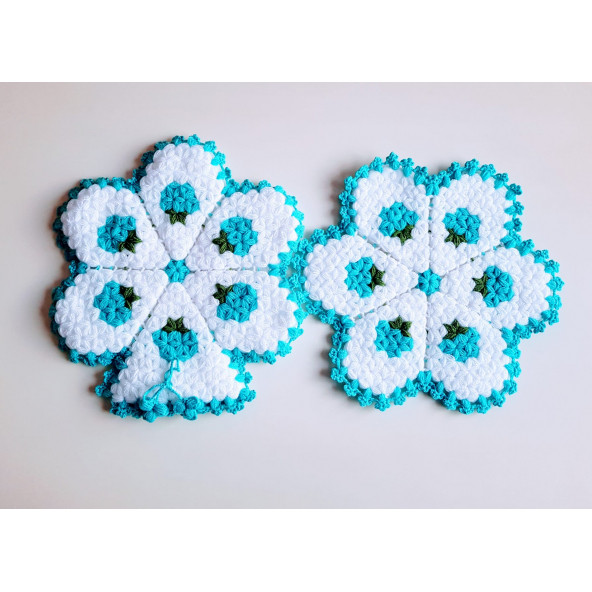 Banyo Lifi Yün El Örmesi 2'li Ceyizlik Seti - 3