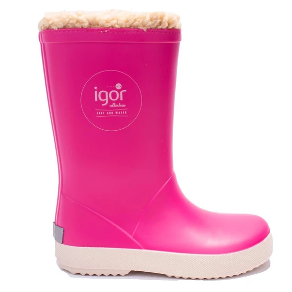 İgor W10207 Splash Nautico Borreguito Fuşya Ortopedik Kürklü Kız Çocuk Yağmur Çizme - Resim 2