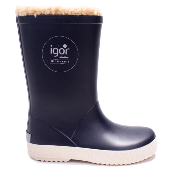 İgor W10207 Splash Nautico Borreguito Lacivert Ortopedik Kürklü Erkek Çocuk Yağmur Çizme - Resim 2