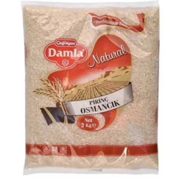 Damla Osmancık Pirinç 2000 Gr. (Bakliyat) (4'lü)