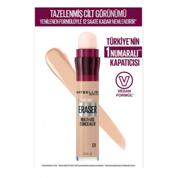 Maybelline New York Instant Anti Age Eraser Kapatıcı 01 Light