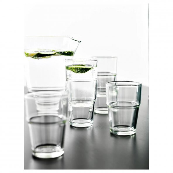 6 Adet Bardak Seti Cam MeridyenDukkan 17 cl, 6 Lı Set Su-Meşrubat Bardağı - 3