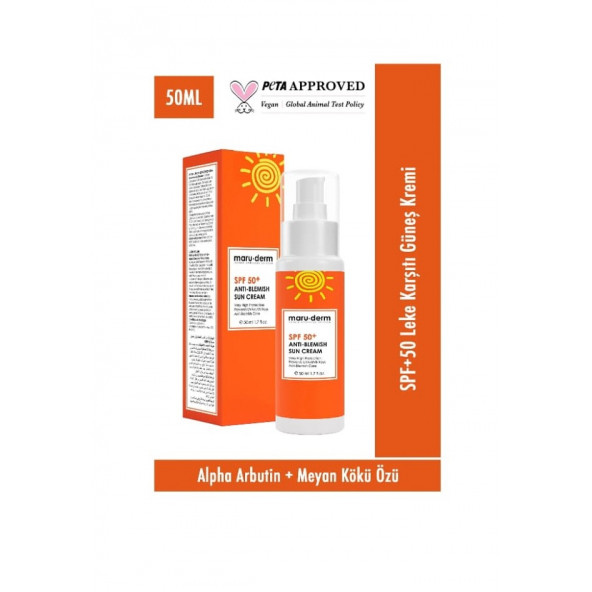 Maruderm SPF 50+ Leke Karşıtı Güneş Koruyucu Krem 50 ML