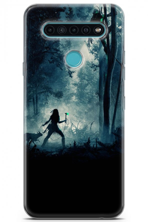 LG K61 Uyumlu Kılıf Supers 01 Prey Telefon Kılıfı Açık Mavi - 1