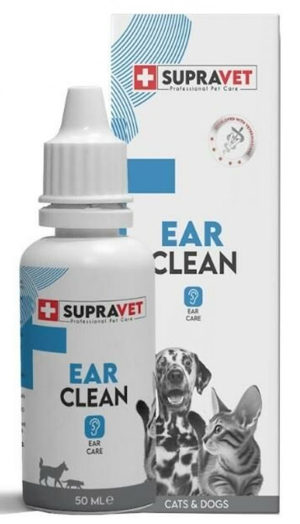 Supravet Ear Clean Kedi Köpek Kulak Temizleme Solüsyonu 50 Ml