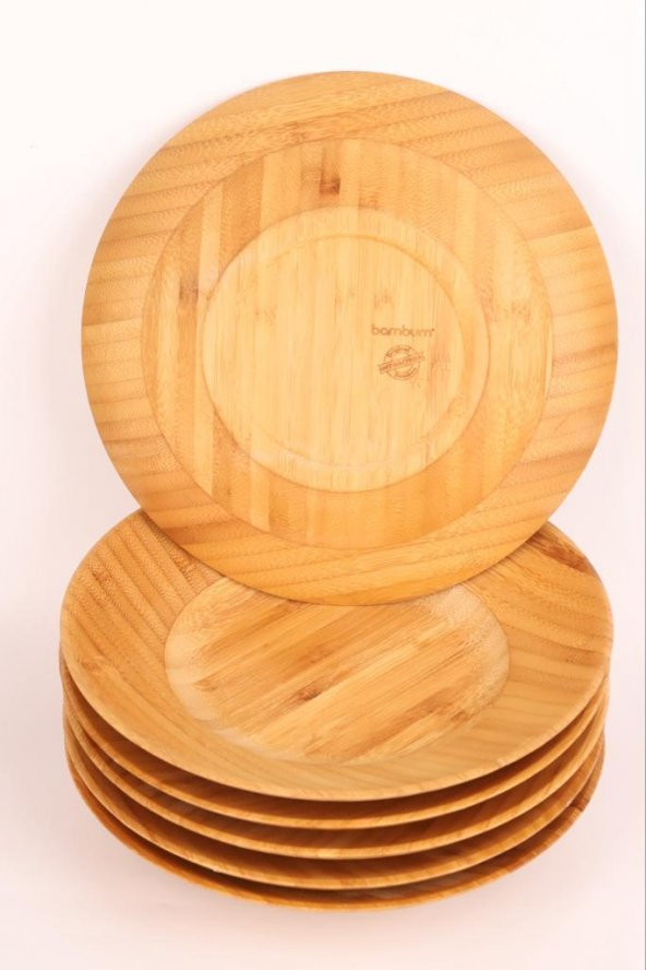 Bambum Huum Yemek-Servis Tabağı Yuvarlak 22 cm - 6lı Set