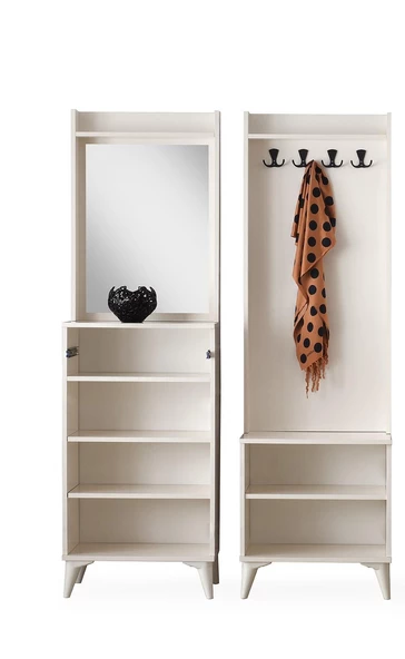 Irmak Portmanto Askılık Ayakkabılık Aynalı 100x37x195 - 5
