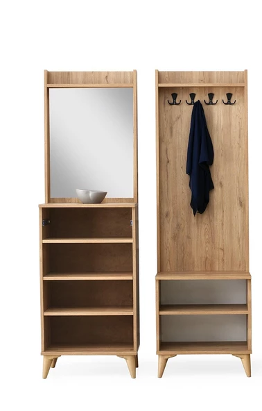 Irmak Portmanto Askılık Ayakkabılık Aynalı 100x37x195 - 7