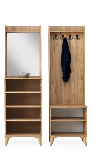 Irmak Portmanto Askılık Ayakkabılık Aynalı 100x37x195 - 8