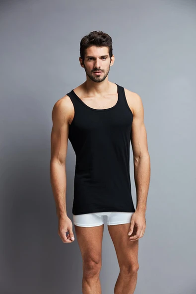 Penye Mood 3163 Erkek Arkası Çapraz Sporcu Atlet - 3