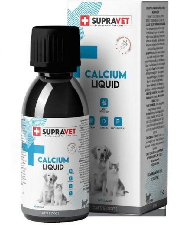 Supravet Calcium Kedi Ve Köpek İçin Sıvı Kalsiyum Damla 100ml