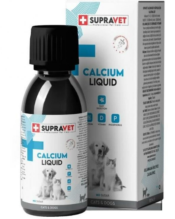 Supravet Calcium Kedi Ve Köpek İçin Sıvı Kalsiyum Damla 100ml - 2