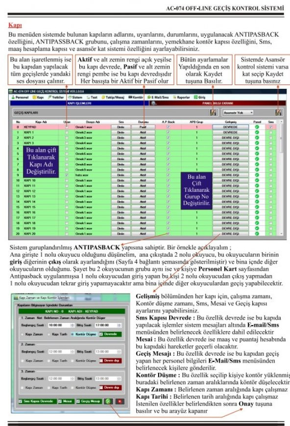 Electrosec AC-075ETH Güvenlik Amaçlı Off-Line ve Online Kartlı Geçiş Sistemi - 5