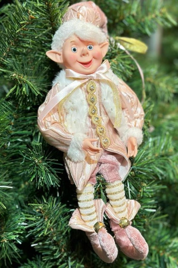 Beysüs Yılbaşı Süsü Elf Erkek Pembe 40 cm
