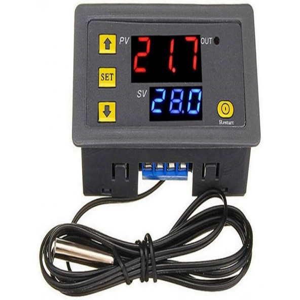 W3230 Röle Çıkışlı Termostat 220V Sıcaklık Kontrol Cihazı - 3