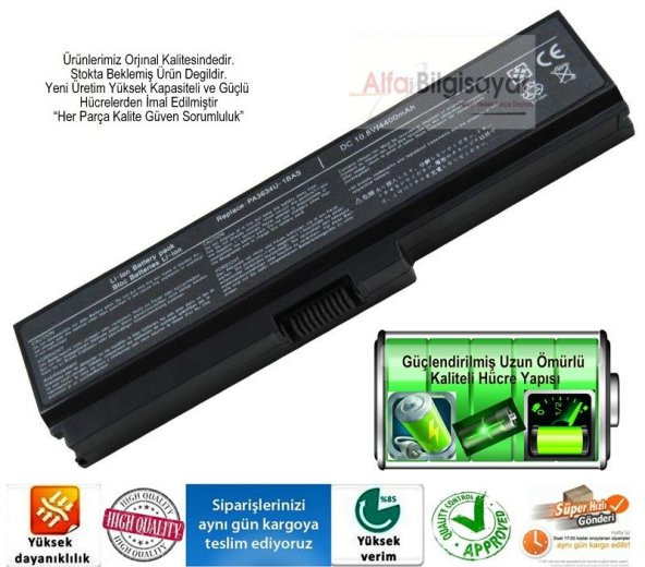 Toshiba P755-10G, P755-11N, P755-12N Batarya Pil  A+++ - 2