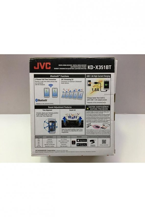 JVC Kd-x351bt Usb Aux Bluetooth 2 Amfi Çıkışı 13 Band Eq K2 - 6