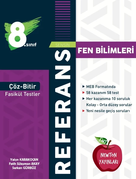 Newton Yayınları LGS 8.sınıf Referans Çöz Bitir Fasikül Testler Fen Bilimleri