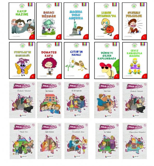 2. Sınıf Okumayı Sevdiren Hikaye Seti 20 Kitap (Bana Değer + Bi Dünya Macera)