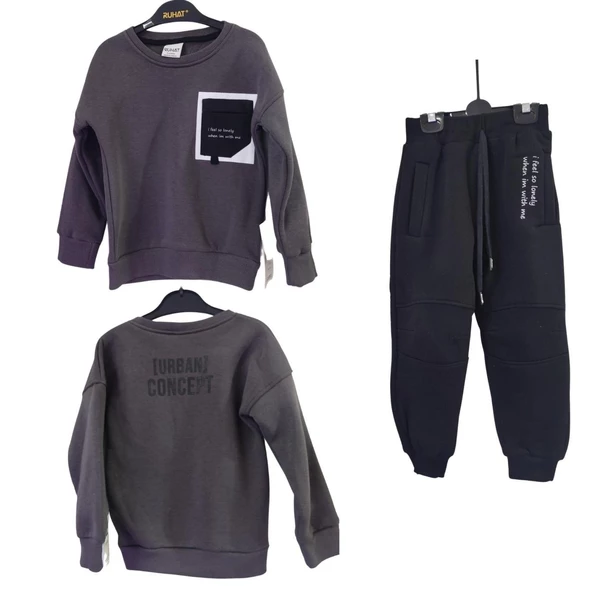 RUHAT URBAN CONCEPT BASKILI ÜÇ İP ERKEK ÇOCUK TAKIM