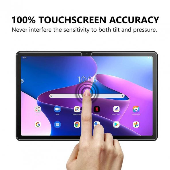 Smody Lenovo Tab M10 3. Nesil TB-328FU ZAAG003TR 360 Dönerli Standlı Kapaklı Kılıf + Temperli Cam - 4
