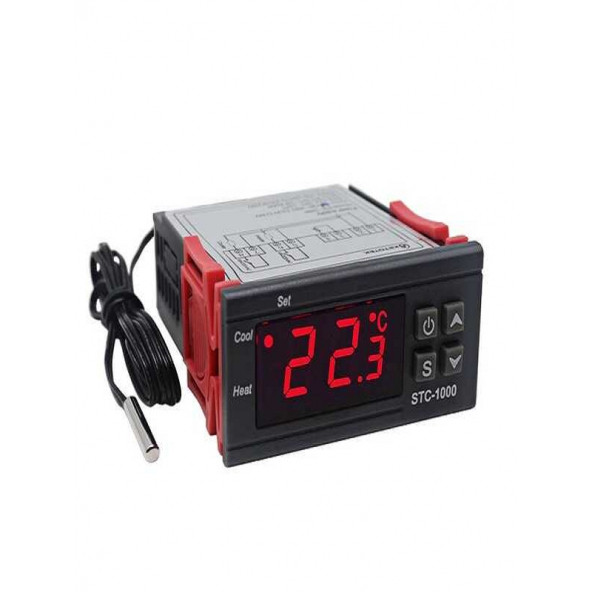 Stc-1000 Ac 110-220v 10a Lcd Ekranlı Ntc Sensörlü Termostat Sıcaklık Kontrol Modülü - 2