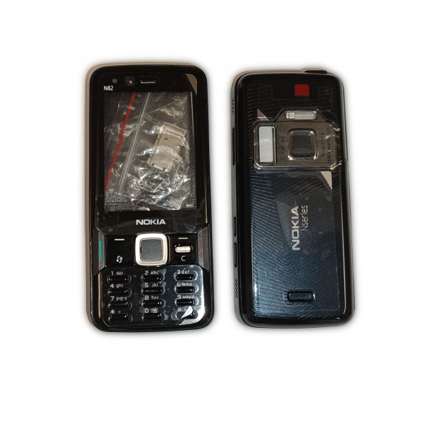 Nokia N82 Kasa Kapak Tuş Takımı N82 Uyumlu Siyah Renk Orta Kasa Ön Kapak Arka Kapak Tuş Takımı