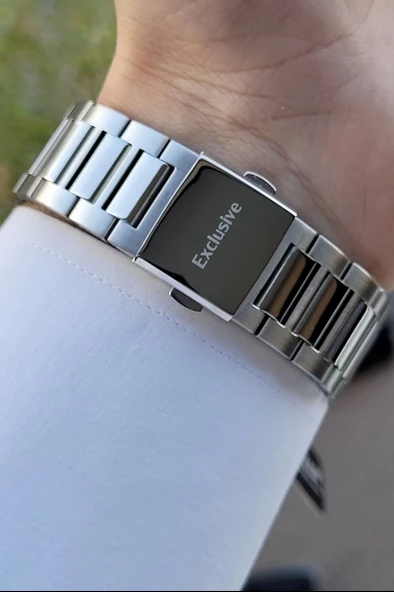 Daniel Klein DKISTE777 Kadranı Siyah Kordonu Gümüş Renk İç Göstergeleri Aktif Erkek Kol Saati - Resim 5