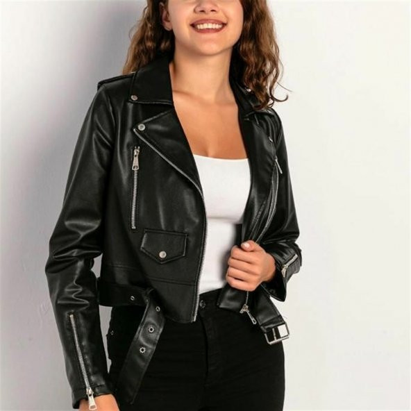 Bayan Deri Ceket 500889 - 3