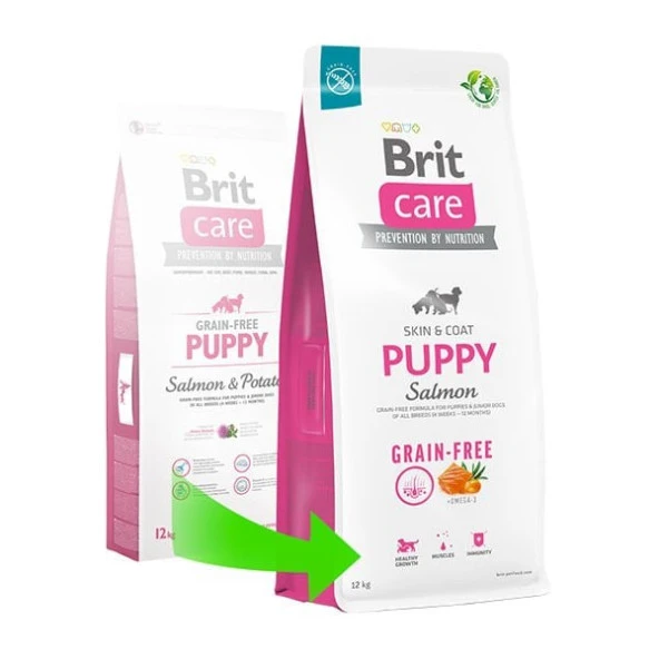 Brit Care Puppy Tahılsız Skin & Coat  Somonlu Yavru Köpek Maması 12 Kg - Resim 3
