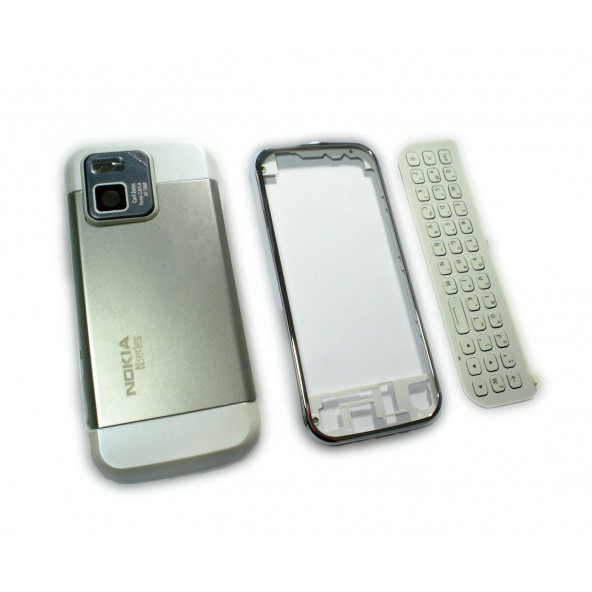 Nokia N97 Mini Kasa Kapak Tuş Takımı N97 Mini Uyumlu Beyaz Renk Orta Kasa Ön Kapak Arka Kapak Tuş Takımı