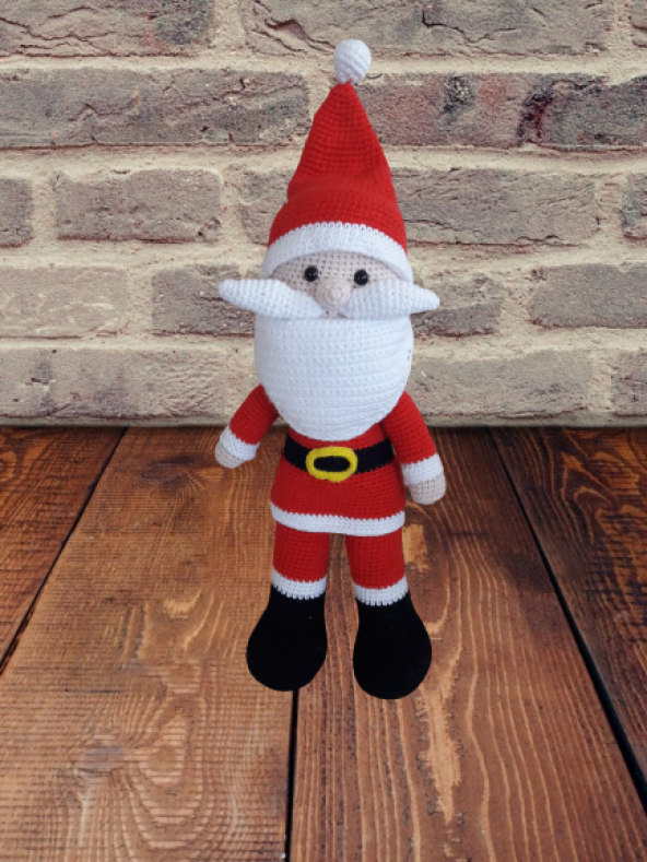 Sevimli Noel Baba Amigurumi Organik Oyuncak - 1