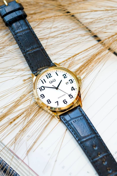 Gold Beyaz Kalın Rakamlı Takvimli Erkek Kol Saati ürün görseli 1