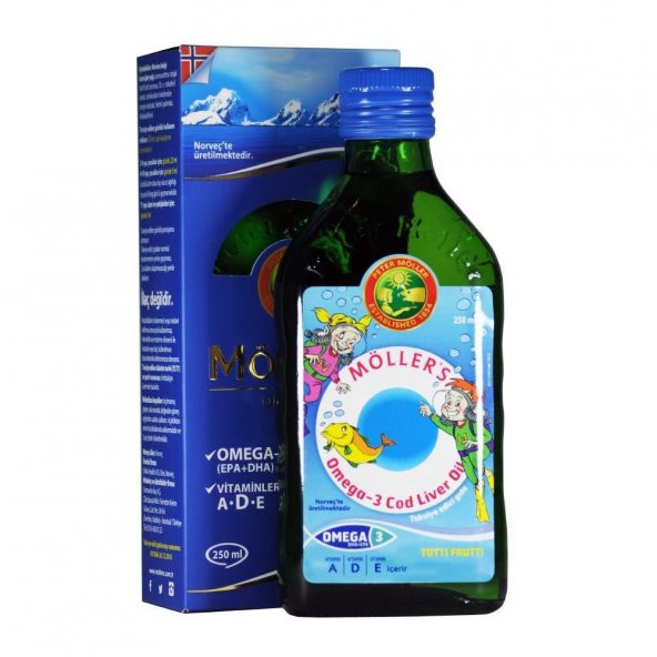 Möllers Omega-3 Balık Yağı Şurubu Tutti Frutti 250 ml - 1