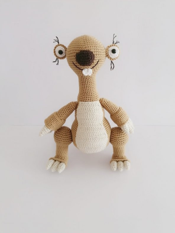Buz Devri Sid Yeni Doğan Seti Amigurumi Organik Oyuncak - 4