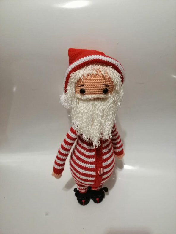 Pijamalı Noel Baba Amigurumi Organik Oyuncak - 2