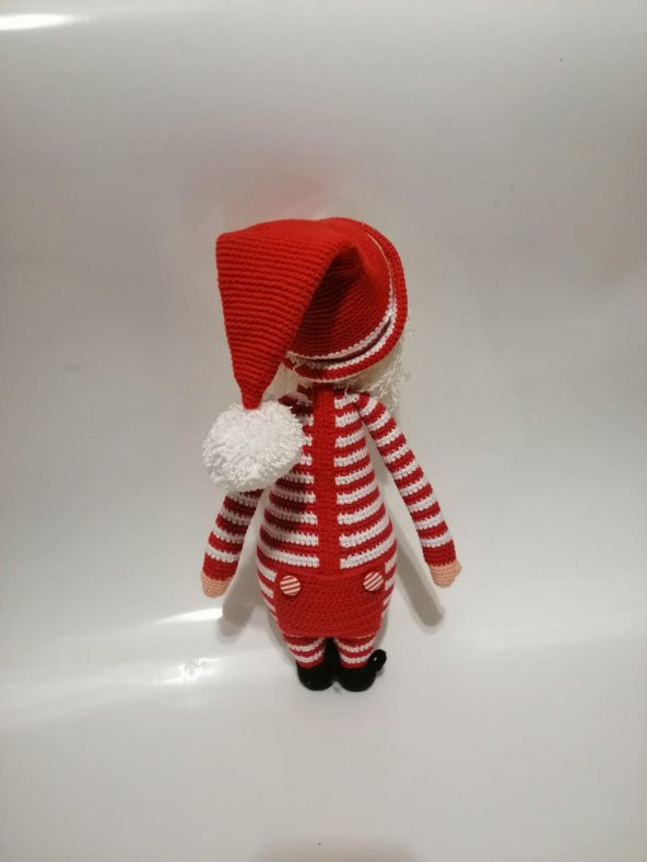 Pijamalı Noel Baba Amigurumi Organik Oyuncak - 3