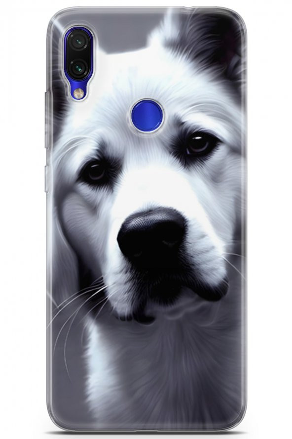 Xiaomi Redmi Note 7 Pro Uyumlu Kılıf Dogs 17 Avcı Yumuşak Kılıf Beyaz