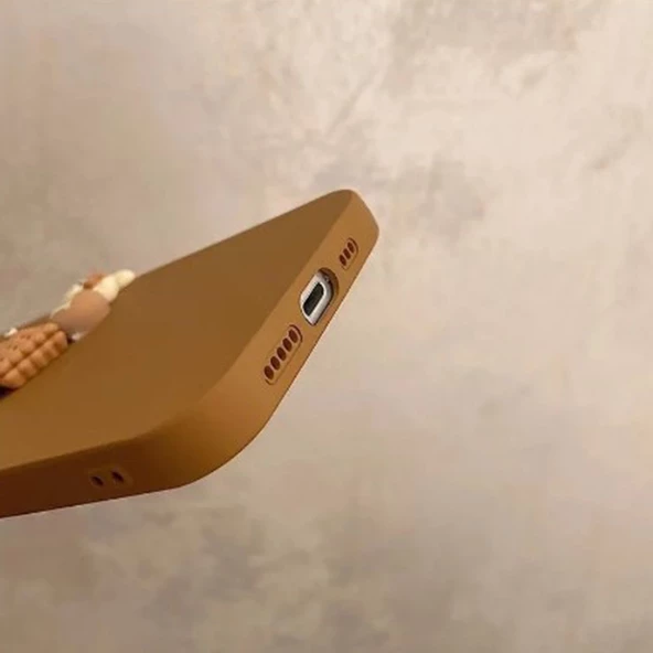 iPhone 11 Kılıf 3D M Bear Kamera Korumalı Silikon Kapak - 5