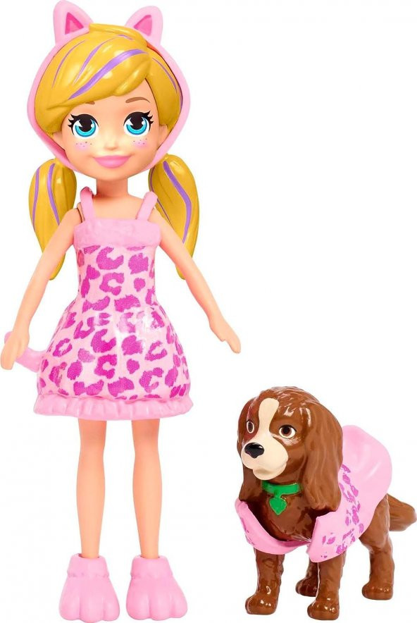Polly Pocket Polly Rocket ve Hayvan Dostu Kostüm Giyiyor Oyun Seti MATTEL.D.GDM15 - 2