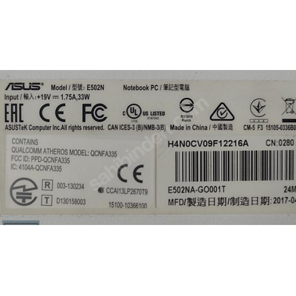 ASUS E502N E502NA ALT KASA BEYAZ SORUNSUZ - 3