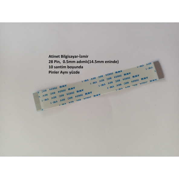 Awm 20624 80C 60V Vw-1 Flex Şerit Kablo 28 Pin 10Cm 28-0.5-10A