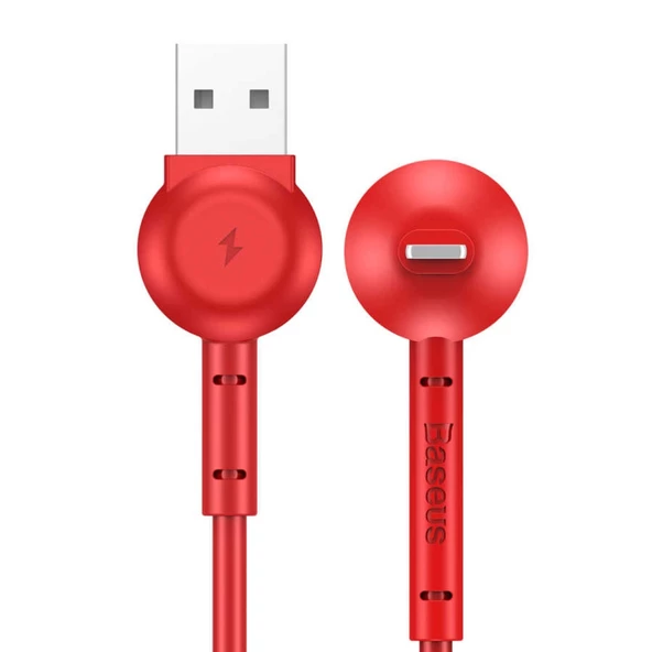 Baseus Maruko Serisi 2.1A 1 Metre Apple iPhone Lightning Stand Şarj Kablosu Siyah- CALQX-01 - 10