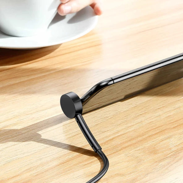 Baseus Maruko Serisi 2.1A 1 Metre Apple iPhone Lightning Stand Şarj Kablosu Siyah- CALQX-01 - 11
