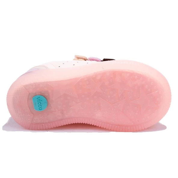 Vicco Sun 220F21Y212 Pudra Ortopedik Işıklı Kız Çocuk Spor Ayakkabı - Resim 4