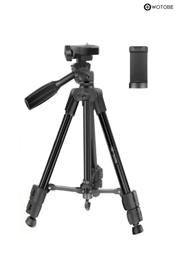 360 Derece Ayarlanabilir 1.36 Metre Kumandalı Telefon Kamera Uyumlu Sabitleyici Tripod