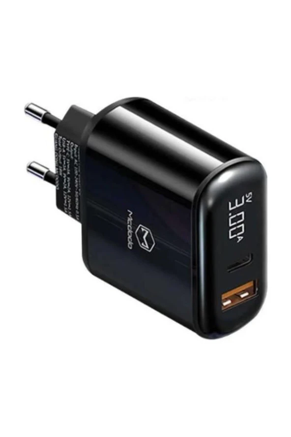 Ch-7170 Pd Qc3.0 18w Type-c Ve Usb Girişli Dijital Şarj Cihazı