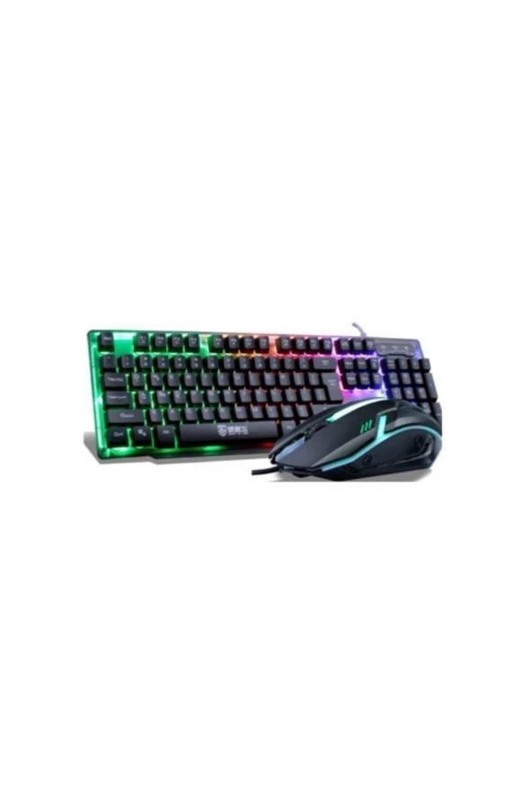 Lennox T302 Rgb Işıklı Mekanik Q Klavye Mouse Fare Set