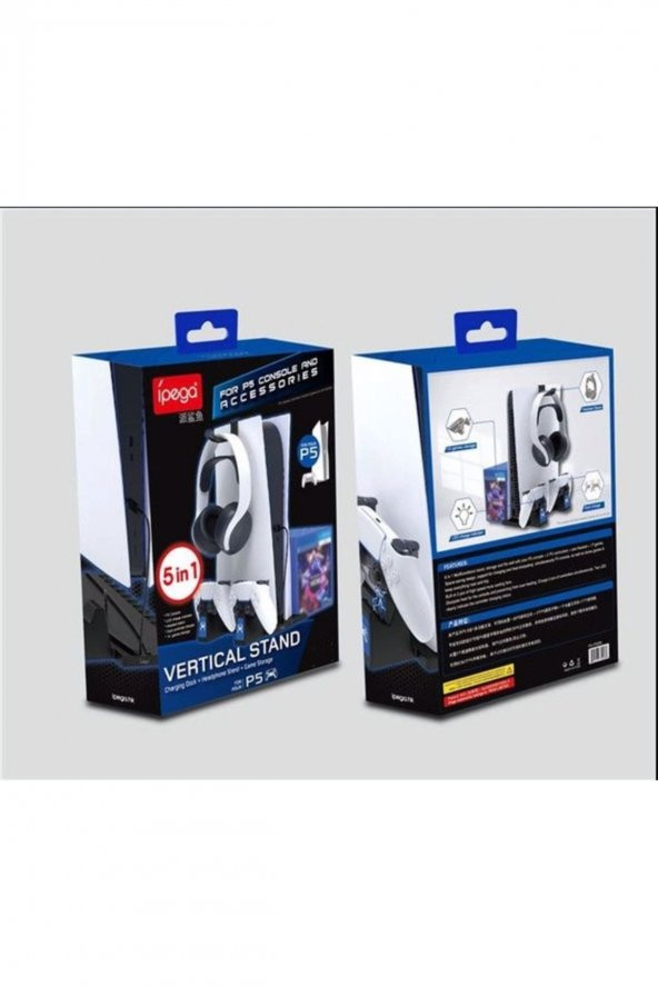 Ps5 Playstation 5 Dikey Şarj Standı Vertical Charging Dock 5 In1 Vertical Stand